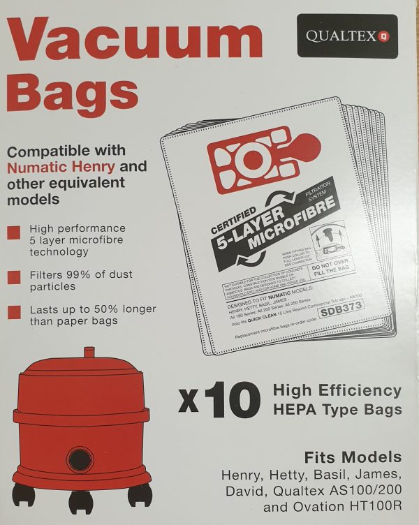 Numatic HEPA Type bags x 10