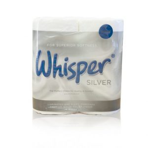 premium whisper silver toilet roll