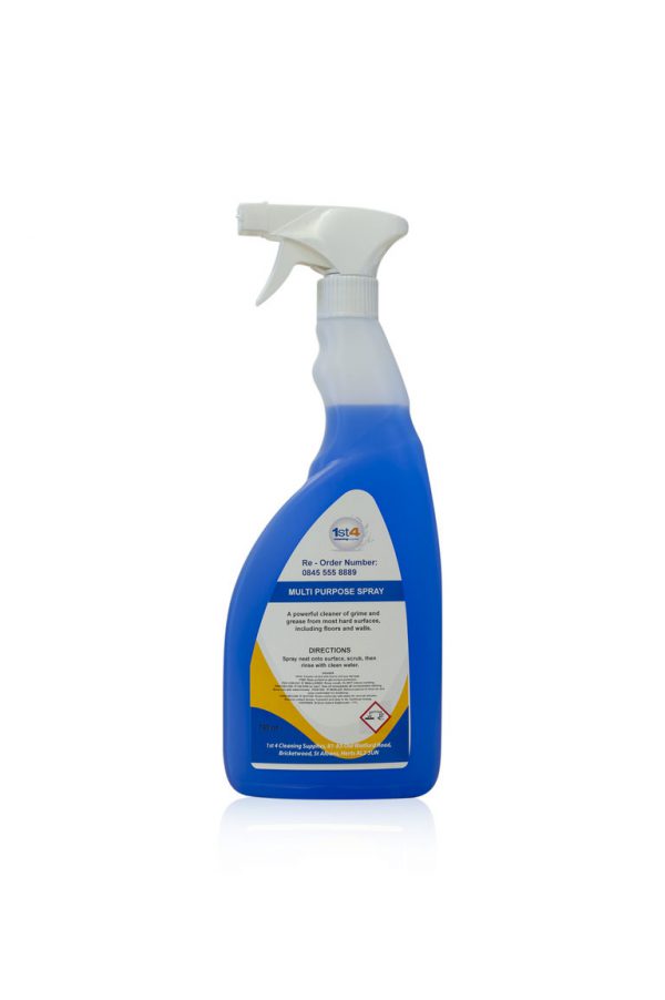 blue multi purpose cleaner sanitiser 750ml spray bottle