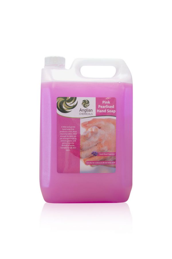 5l anglian chemicals pink pearlised hand soap