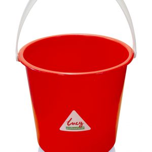 plastic red 2 gallon bucket