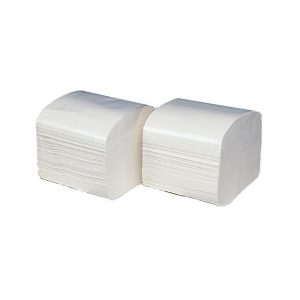 two piles of toilet paper in separate sheets